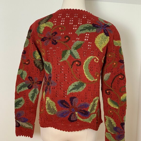 NWOT Peruvian Connection pima cotton artisanal knit top, size M - Picture 4 of 7